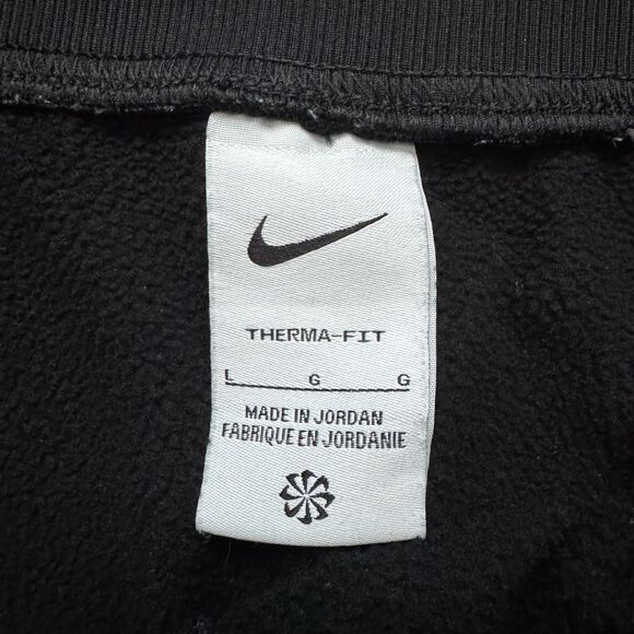 Nike Therma-FIT Tapered Training Fitness Fleece Pants Black Men’s Size L - Picture 3 of 8